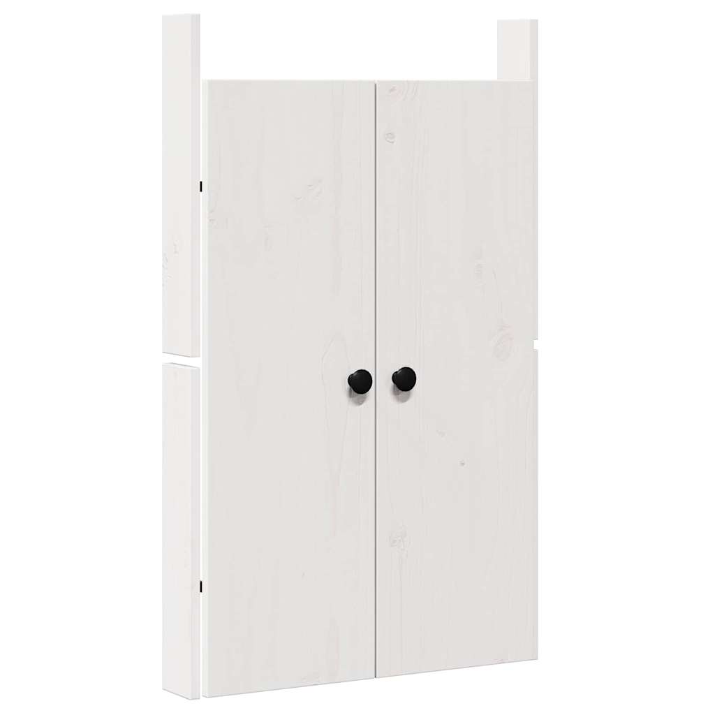 Kitchen Door 2 Pcs White 50 X 9 X 82 Cm Solid Pine Wood