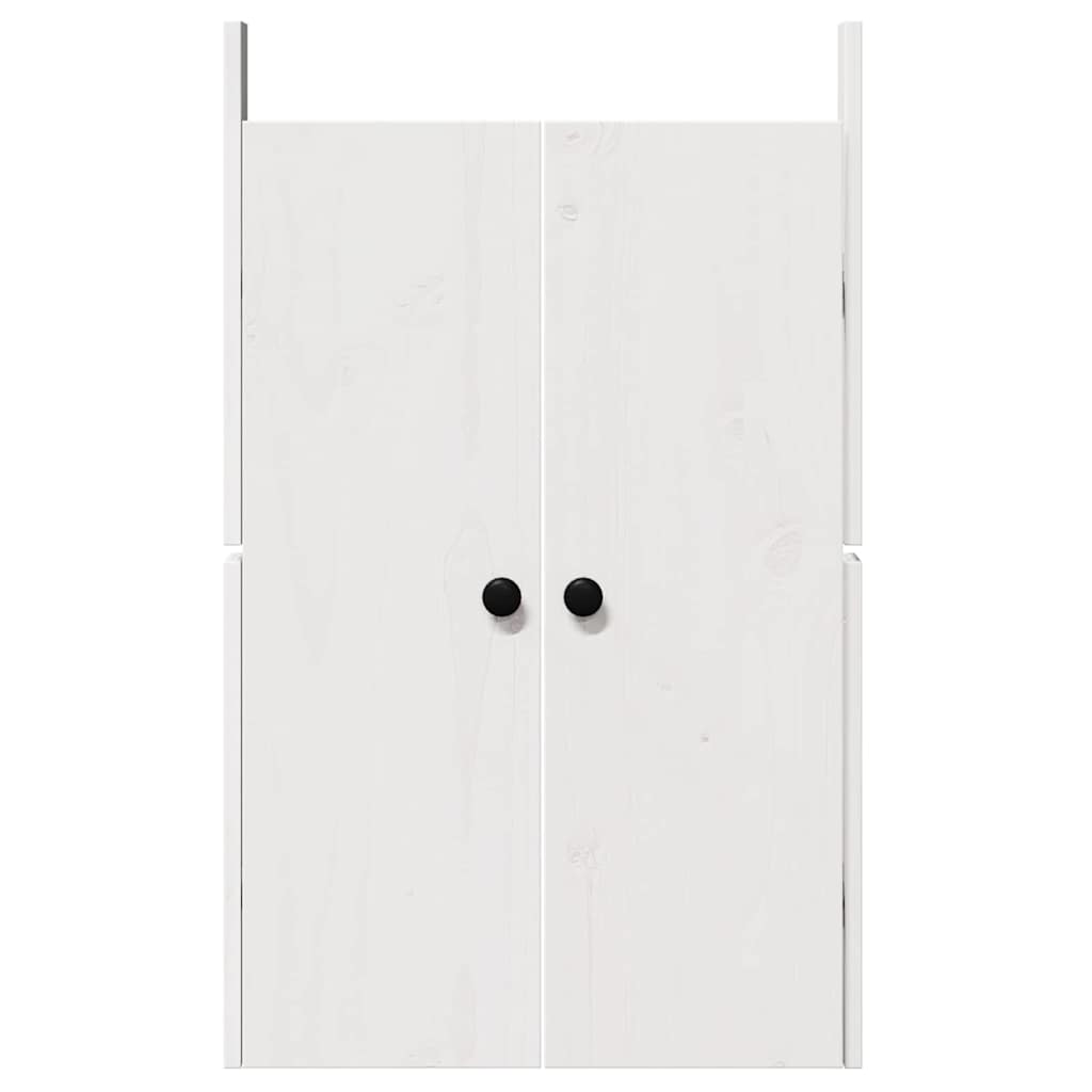 Kitchen Door 2 Pcs White 50 X 9 X 82 Cm Solid Pine Wood