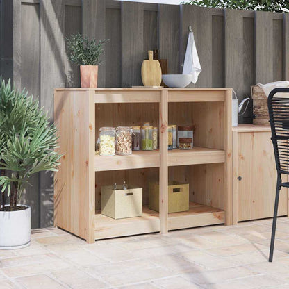 Kitchen Cabinet Warm White 106 X 55 X 92 Cm Solid Pine Wood