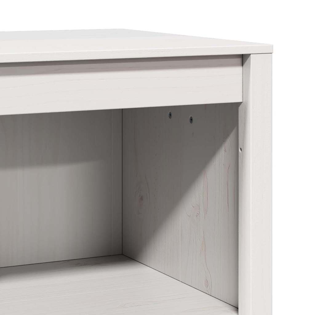 Kitchen Cabinet Warm White 106 X 55 X 92 Cm Solid Pine Wood