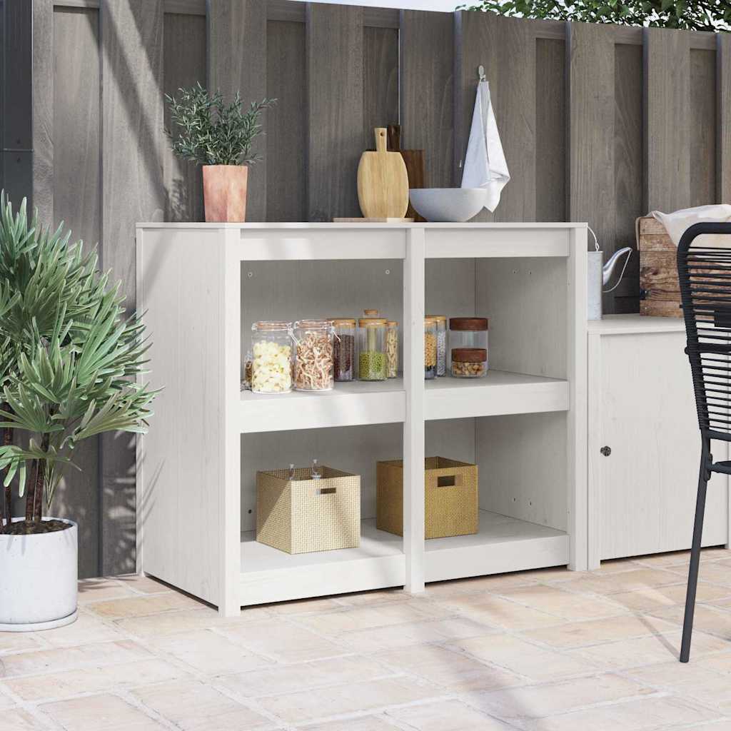 Kitchen Cabinet Warm White 106 X 55 X 92 Cm Solid Pine Wood