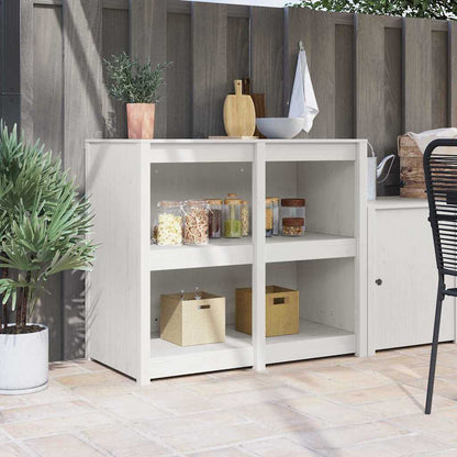Kitchen Cabinet Warm White 106 X 55 X 92 Cm Solid Pine Wood