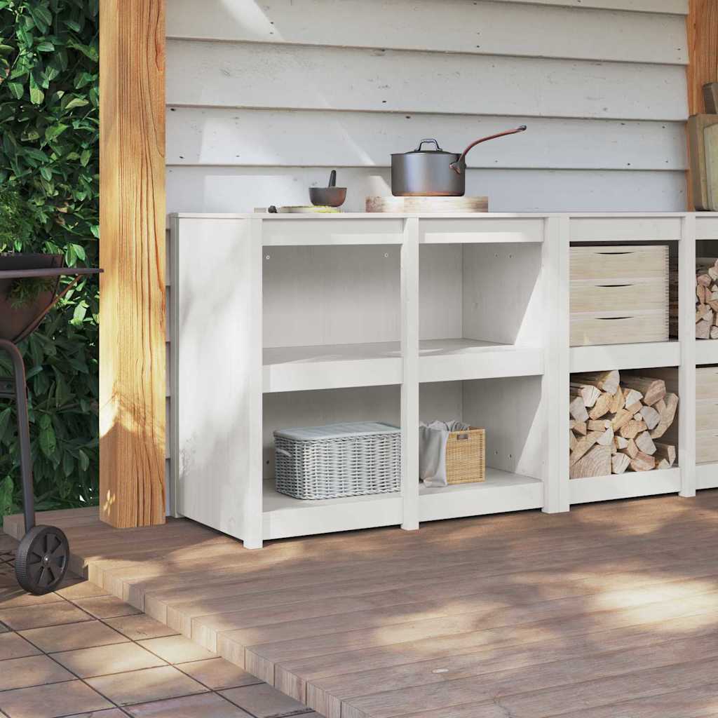 Kitchen Cabinet Warm White 106 X 55 X 92 Cm Solid Pine Wood