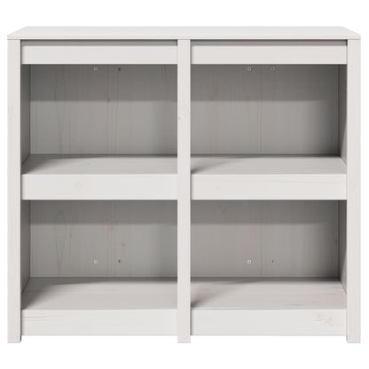 Kitchen Cabinet Warm White 106 X 55 X 92 Cm Solid Pine Wood