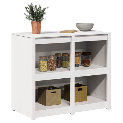Kitchen Cabinet Warm White 106 X 55 X 92 Cm Solid Pine Wood