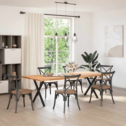 Dining Table Legs X-Shaped 2 Pcs 70X(72-73) Cm Steel
