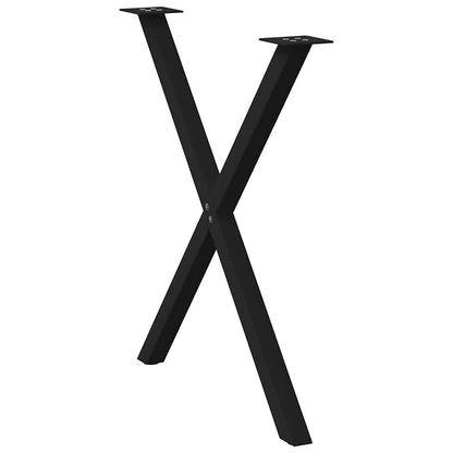 Dining Table Legs X-Shaped 2 Pcs 70X(72-73) Cm Steel