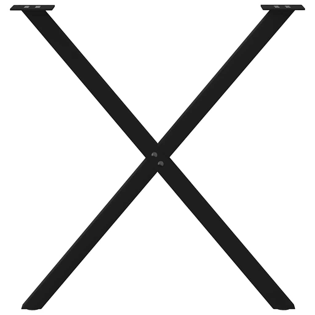 Dining Table Legs X-Shaped 2 Pcs 70X(72-73) Cm Steel