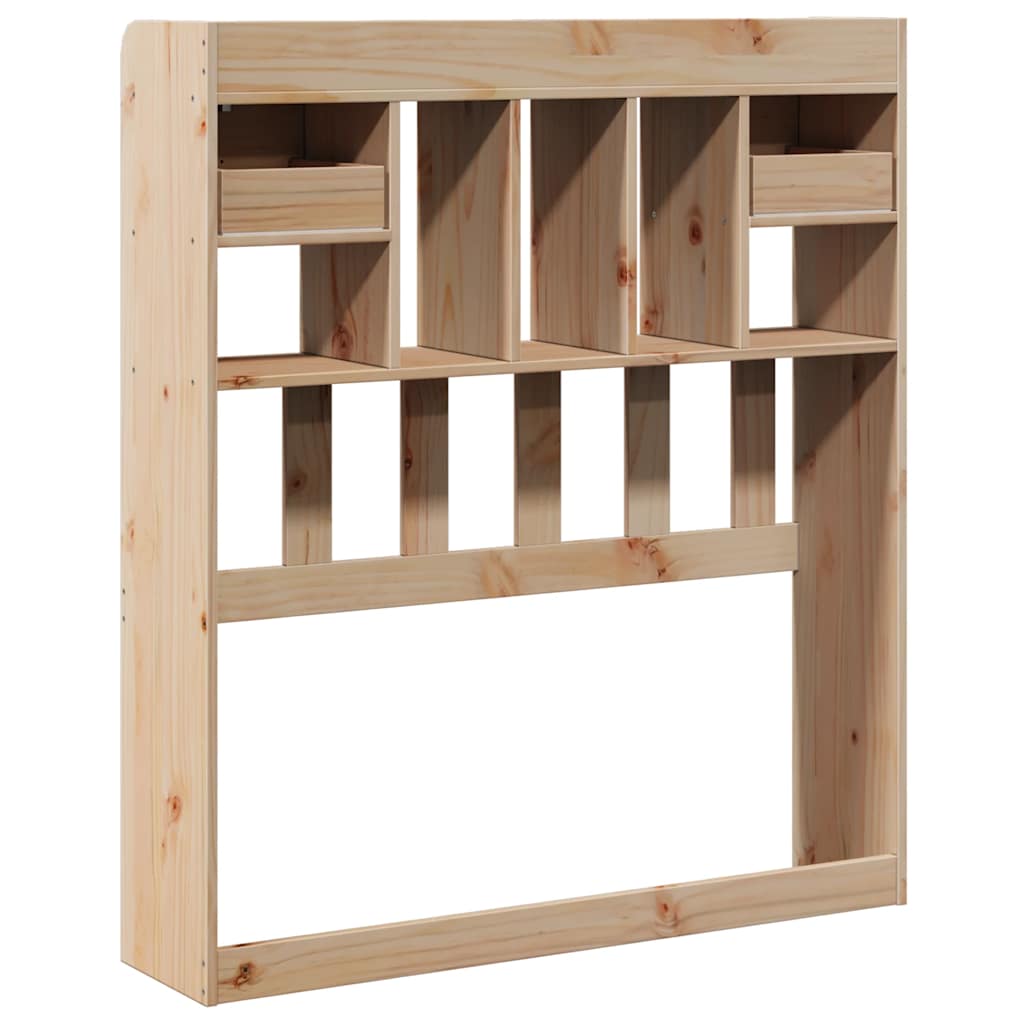 Headboard With Storage Solid Wood Pine