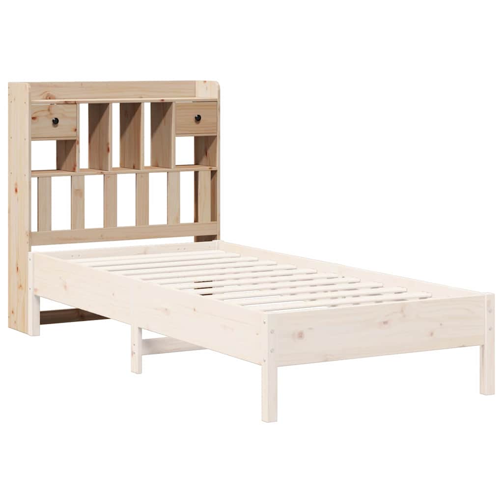 Headboard With Storage Solid Wood Pine