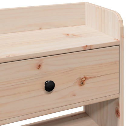 Headboard With Storage Solid Wood Pine