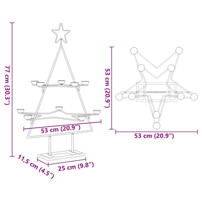 Metal Christmas Tree For Decoration Black