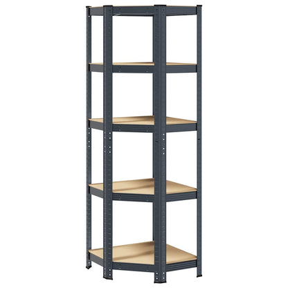 5-Layer Corner Shelf Steel&Engineered Wood