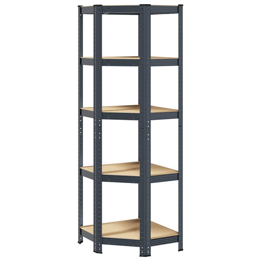 5-Layer Corner Shelf Steel&Engineered Wood