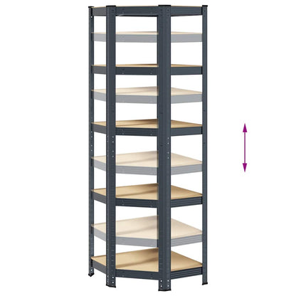 5-Layer Corner Shelf Steel&Engineered Wood