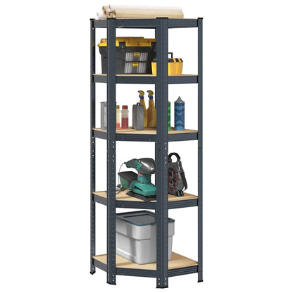 5-Layer Corner Shelf Steel&Engineered Wood