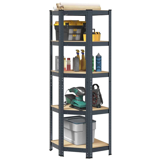 5-Layer Corner Shelf Steel&Engineered Wood