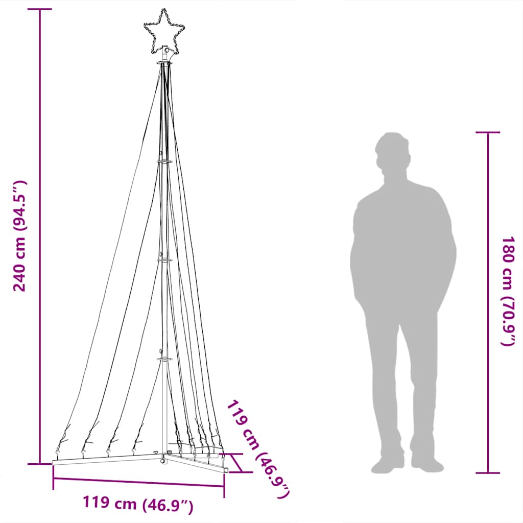 Led Christmas Tree 447 Leds