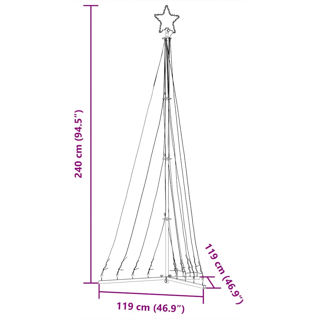 Led Christmas Tree 447 Leds