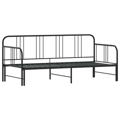 Daybed With Trundle Without Mattress 92X187 Cm Single Metal