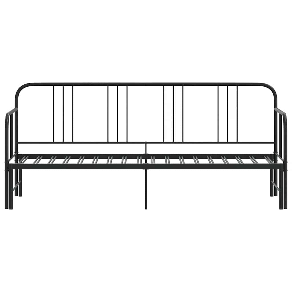 Daybed With Trundle Without Mattress 92X187 Cm Single Metal