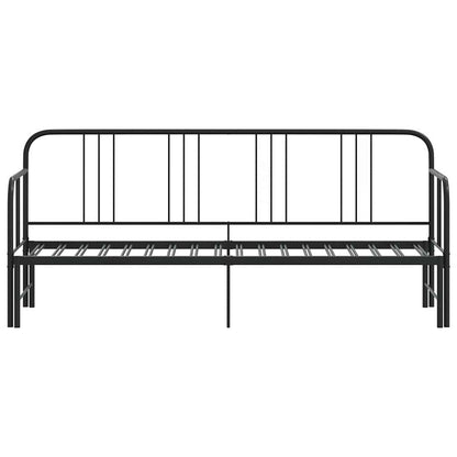 Daybed With Trundle Without Mattress 92X187 Cm Single Metal