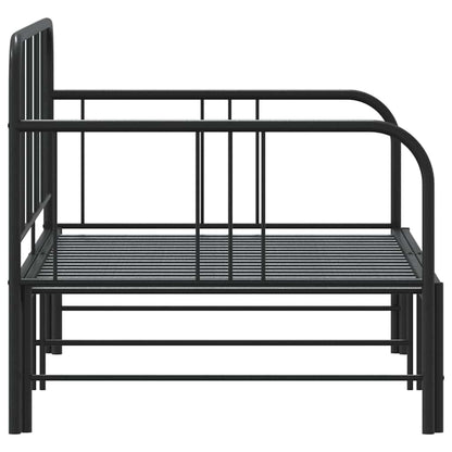 Daybed With Trundle Without Mattress 92X187 Cm Single Metal