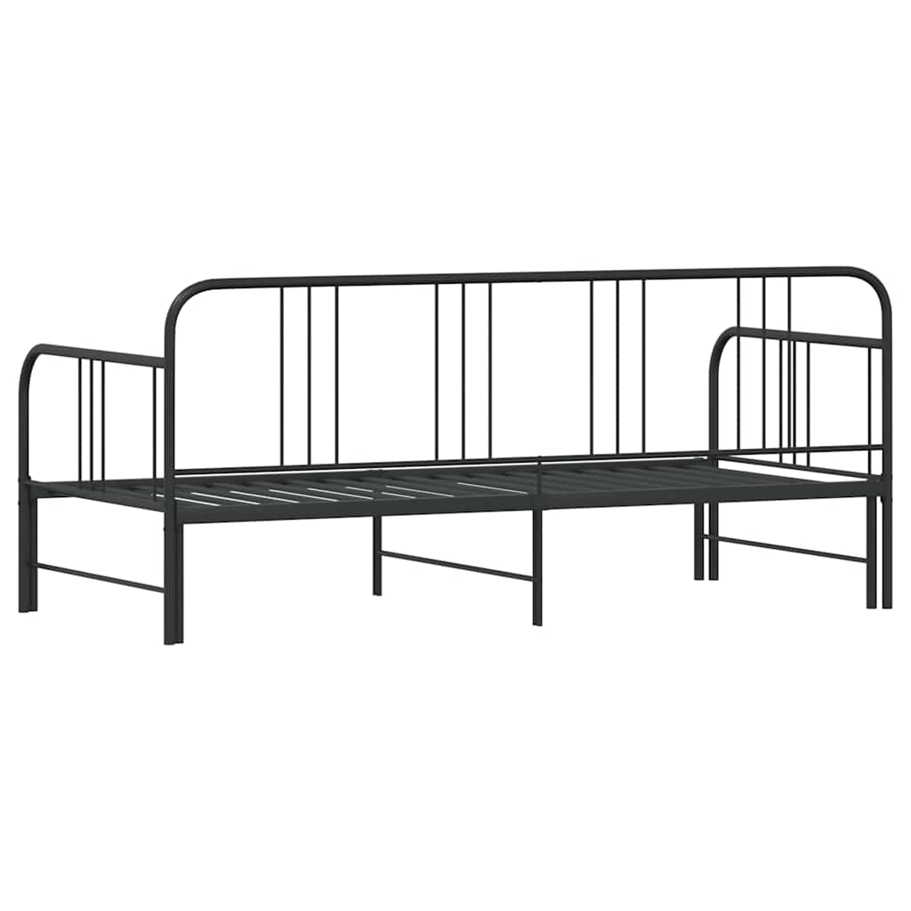 Daybed With Trundle Without Mattress 92X187 Cm Single Metal