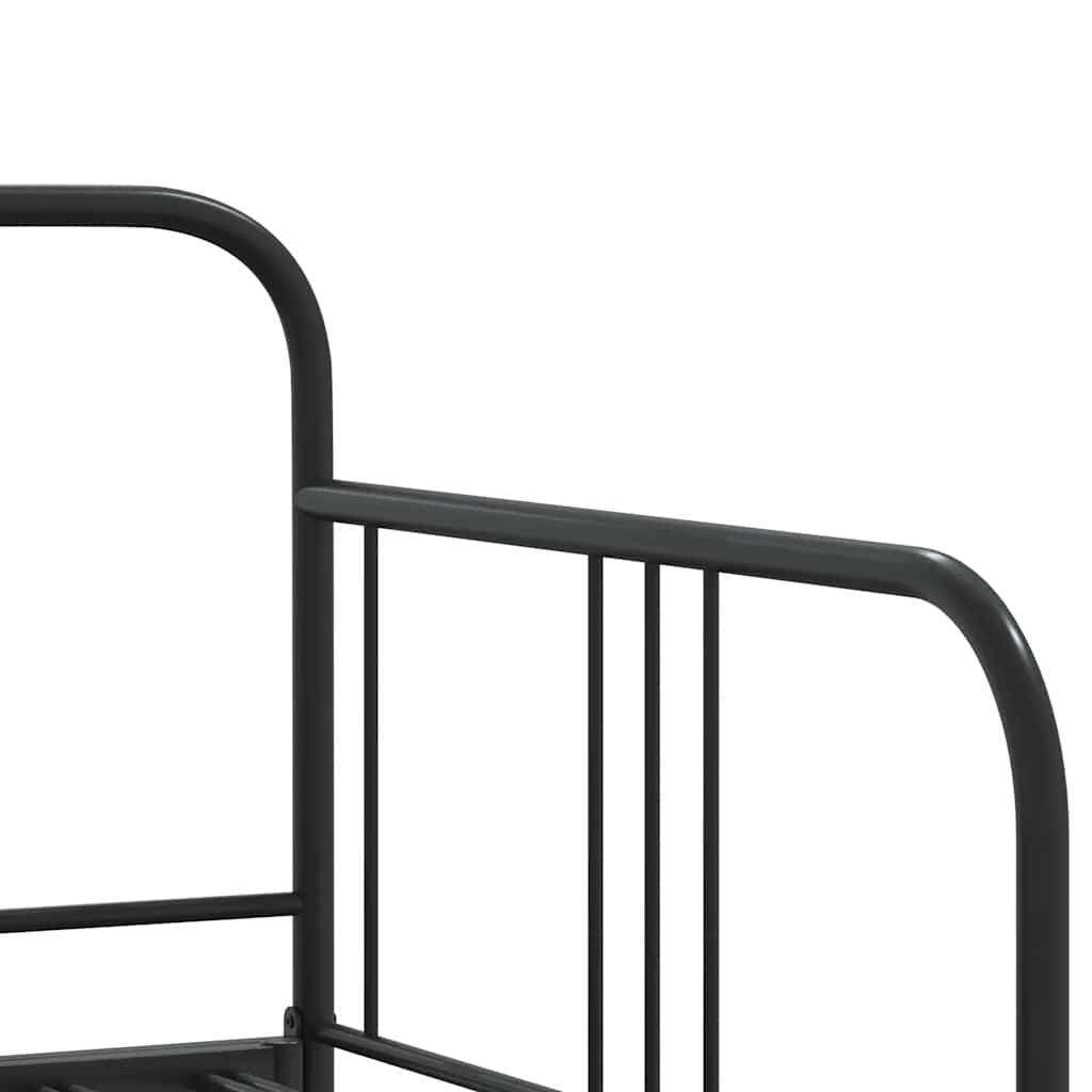 Daybed With Trundle Without Mattress 92X187 Cm Single Metal