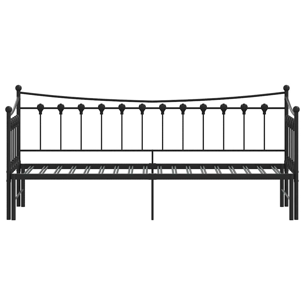 Daybed With Trundle Without Mattress 92X187 Cm Single Metal