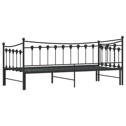 Daybed With Trundle Without Mattress 92X187 Cm Single Metal