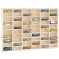Wooden Collector's Display Case With 80 Compartments 80X4.5X40.5Cm
