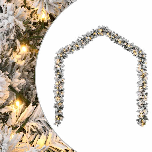 Christmas Garland With Led Lights Green Pvc