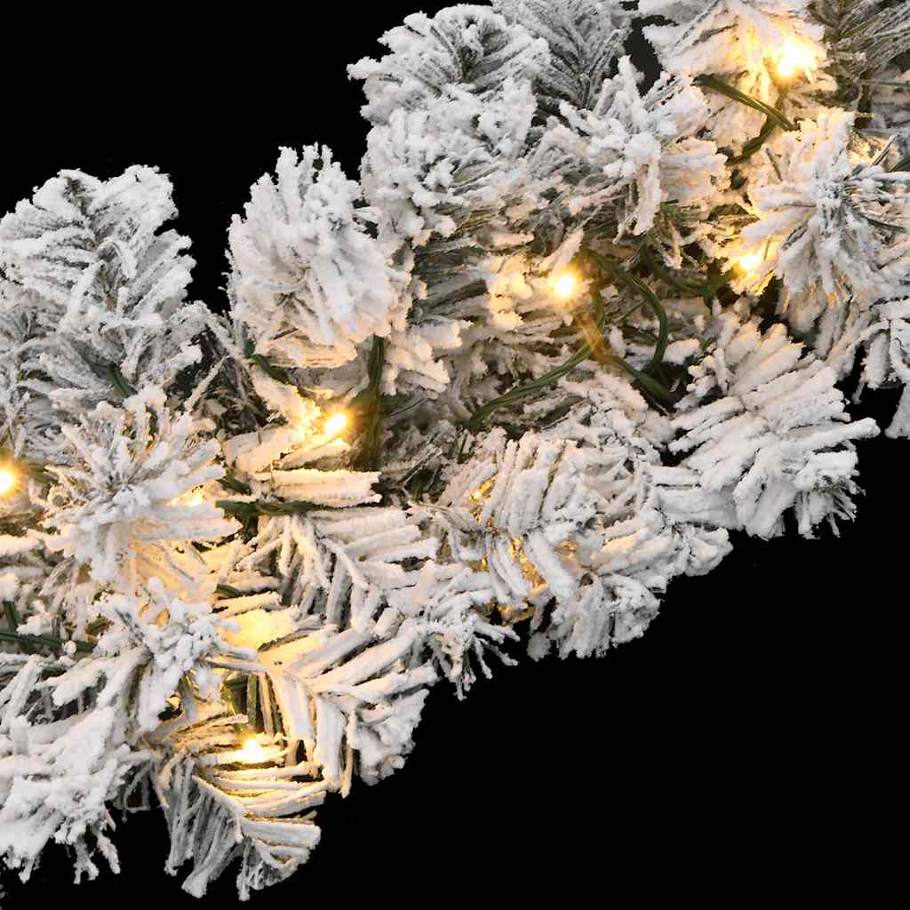 Christmas Garland With Led Lights Green Pvc
