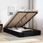 Ottoman Storage Bed Frame Without Mattress Black Double Faux Leather