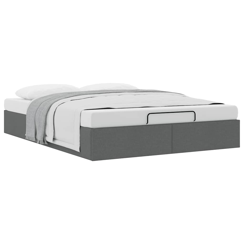 Ottoman Storage Bed Frame Without Mattress Double Fabric