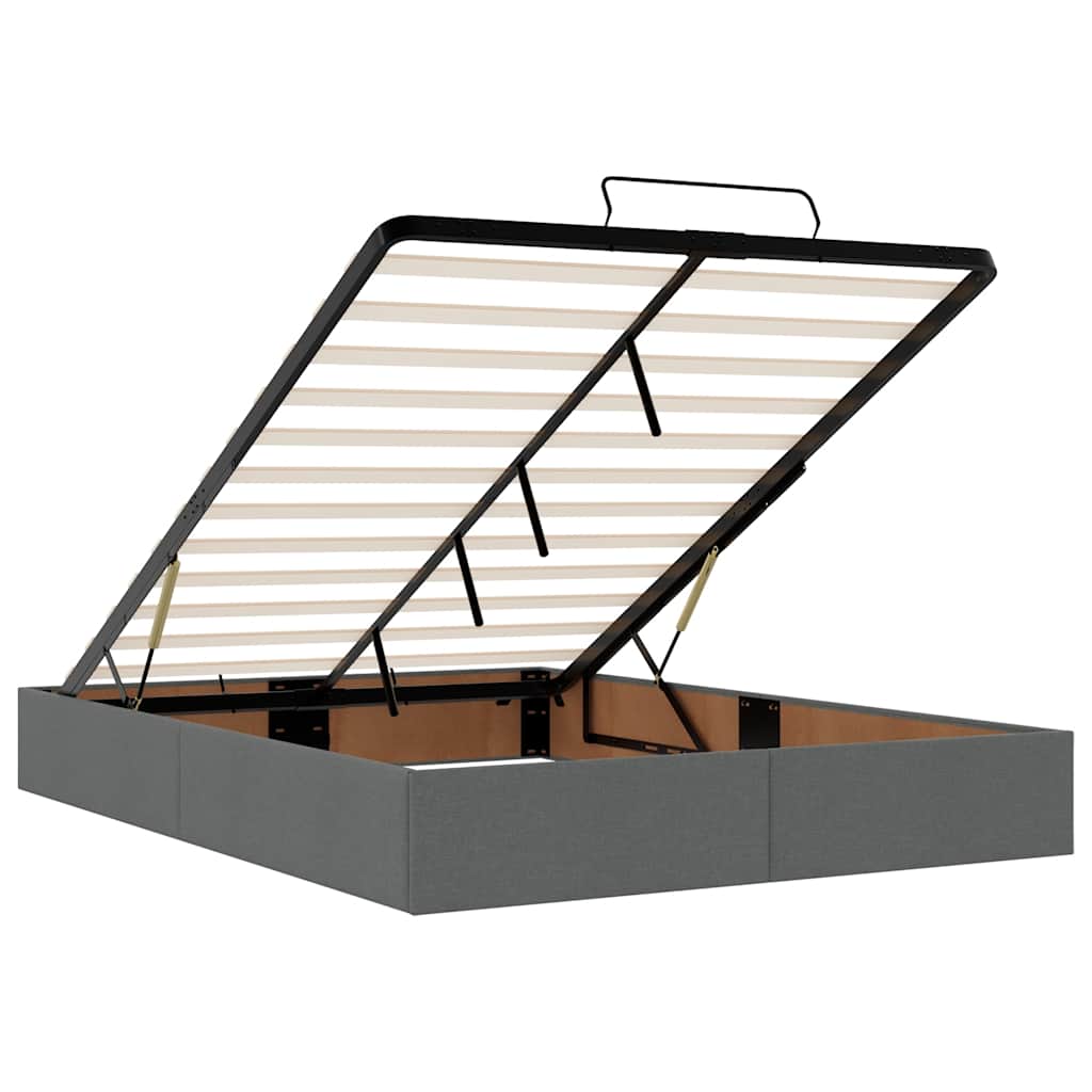 Ottoman Storage Bed Frame Without Mattress Double Fabric