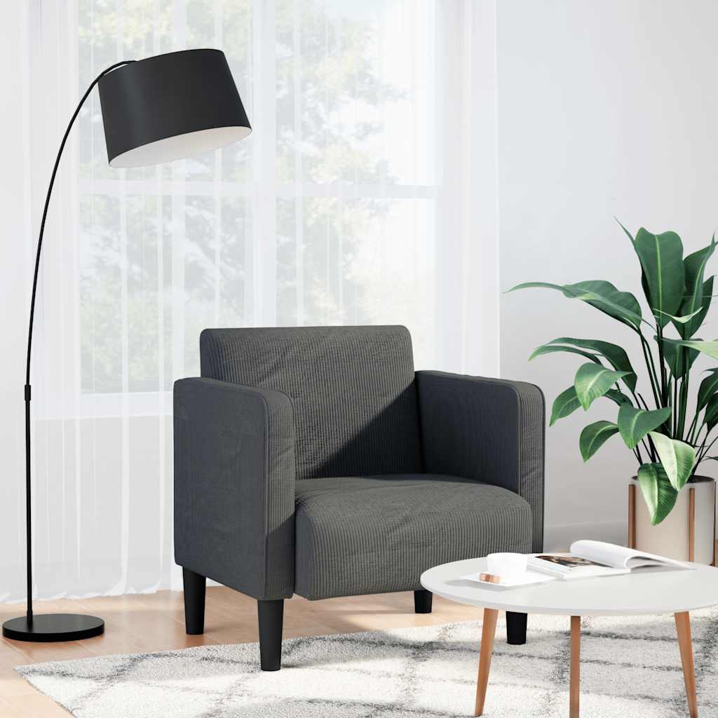 Sofa Chair With Armrests 54 Cm Corduroy Fabric