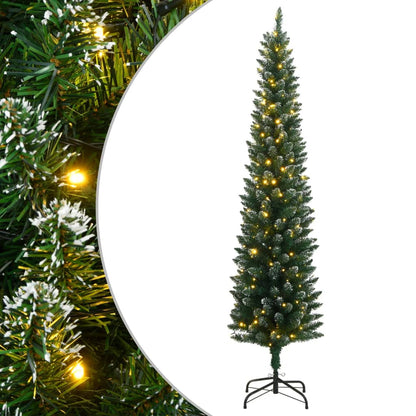Artificial Slim Christmas Tree With Stand Green Pvc