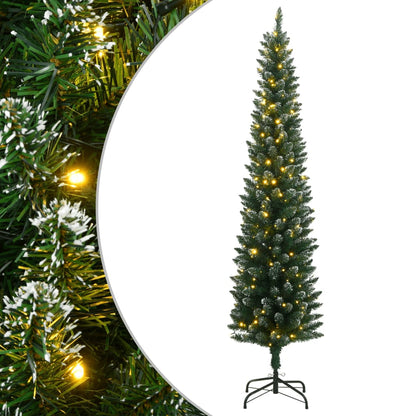 Artificial Slim Christmas Tree With Stand Green Pvc