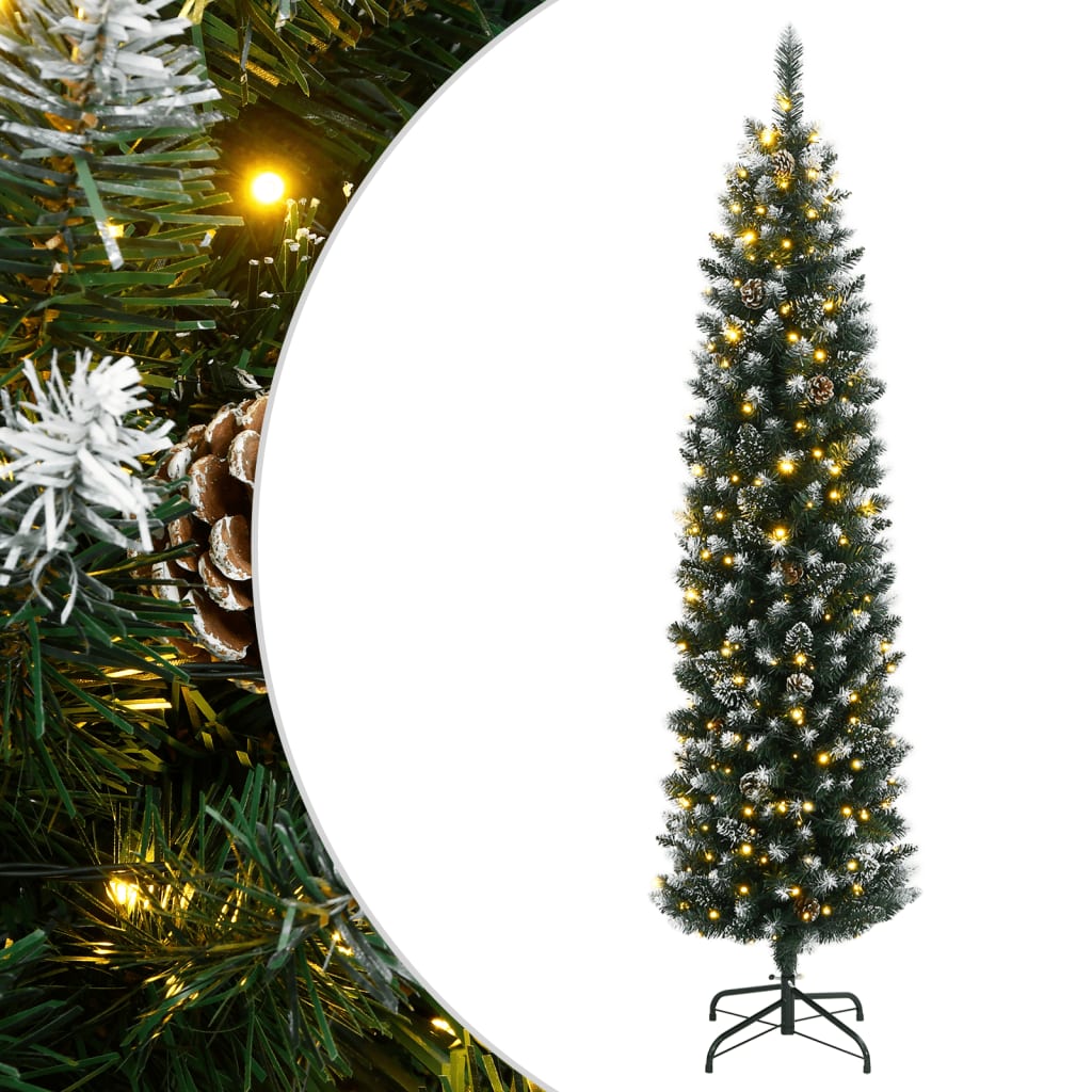Artificial Slim Christmas Tree With Stand Pvc