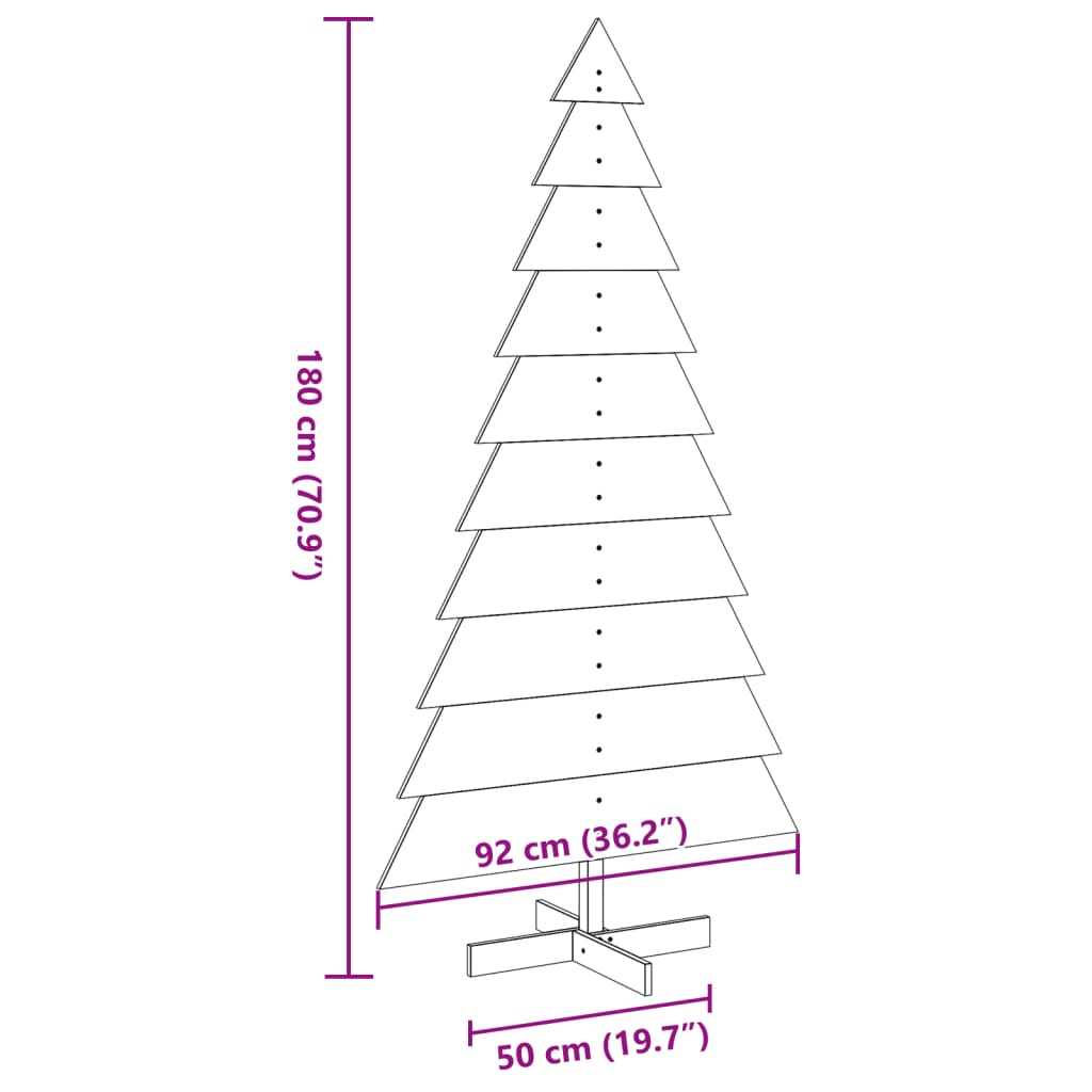 Wooden Christmas Tree For Decoration Solid Wood Pine