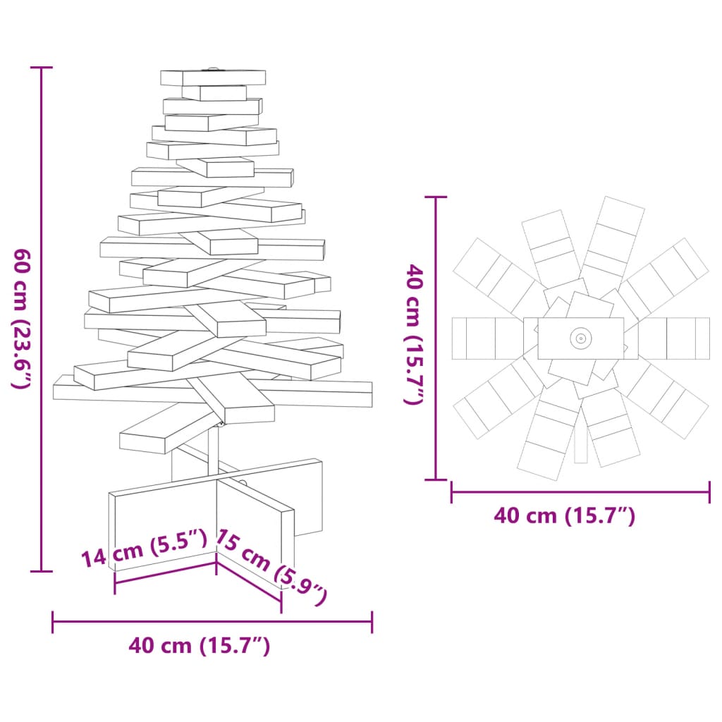 Wooden Christmas Tree For Decoration Solid Wood Pine