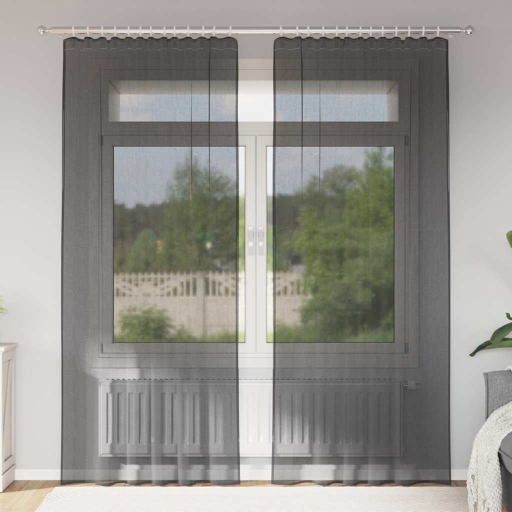 Voile Curtains 2 Pcs