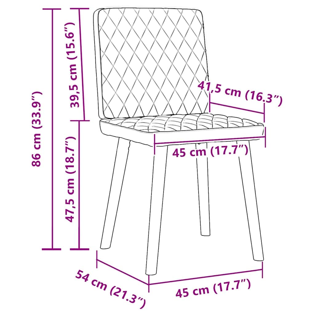 Dining Chairs 4 Pcs Fabric