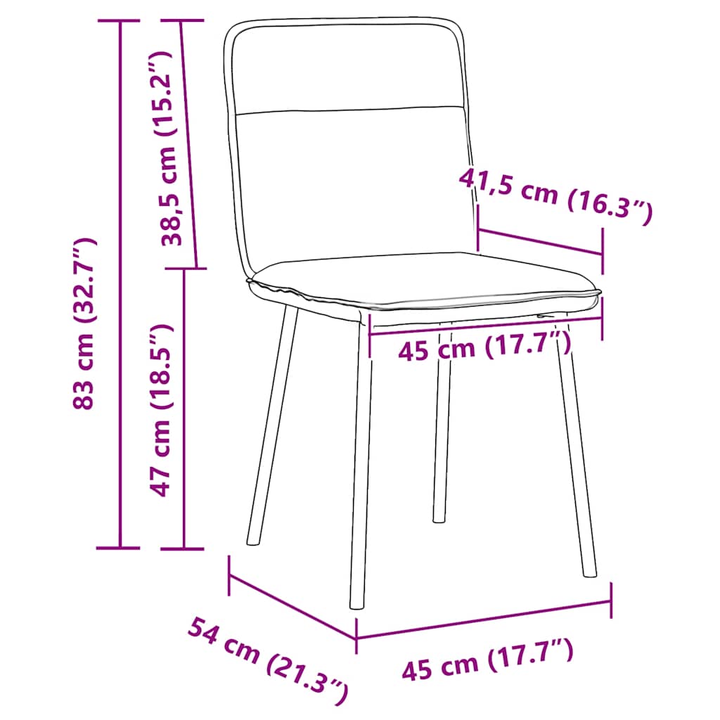 Dining Chairs 4 Pcs Velvet