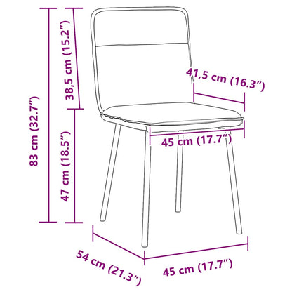 Dining Chairs 4 Pcs Velvet