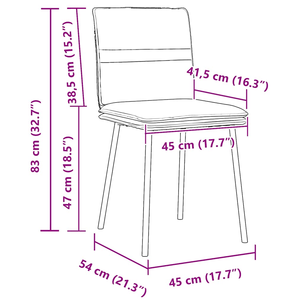 Dining Chairs 4 Pcs Velvet