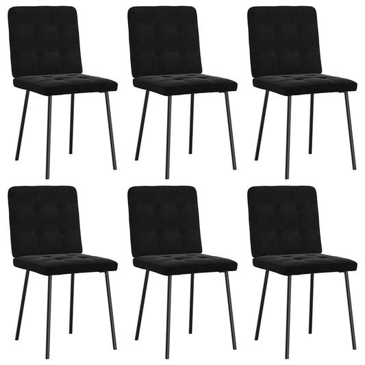 Dining Chairs 6 Pcs Velvet