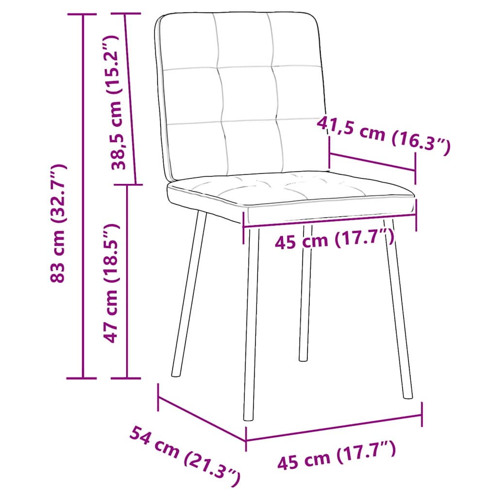Dining Chairs 6 Pcs Velvet